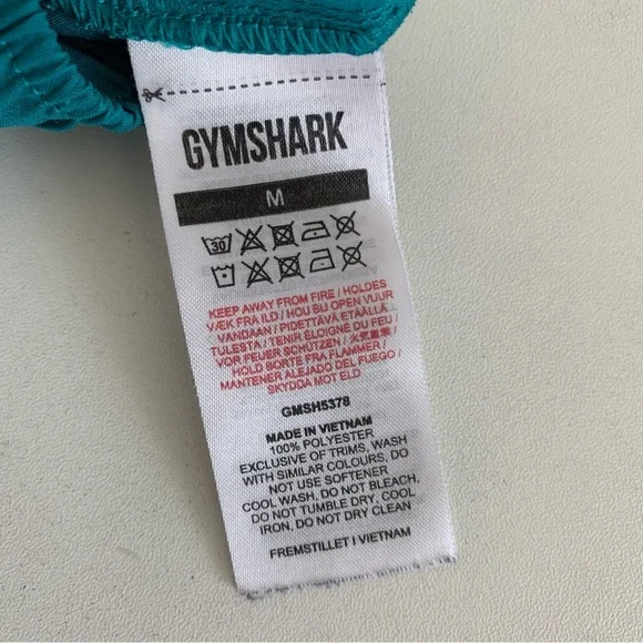 *SOLD* Gymshark Seafoam Teal Men’s Training Gym Shorts Size Medium Activewear - Picture 9 of 14